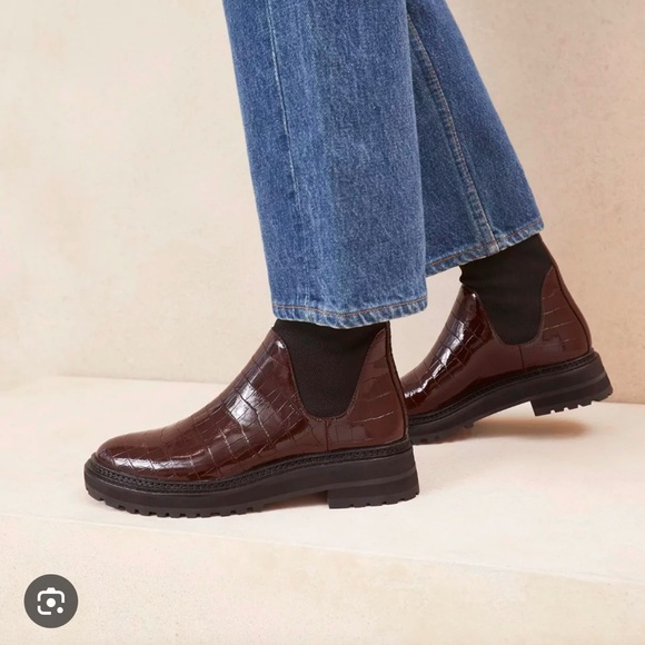 Like New Loeffler Randall Bridget Chelsea Boots - Burgundy - Picture 1 of 5